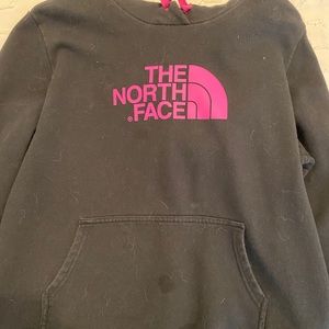 BLACK/PINK NORTH FACE HOODIE